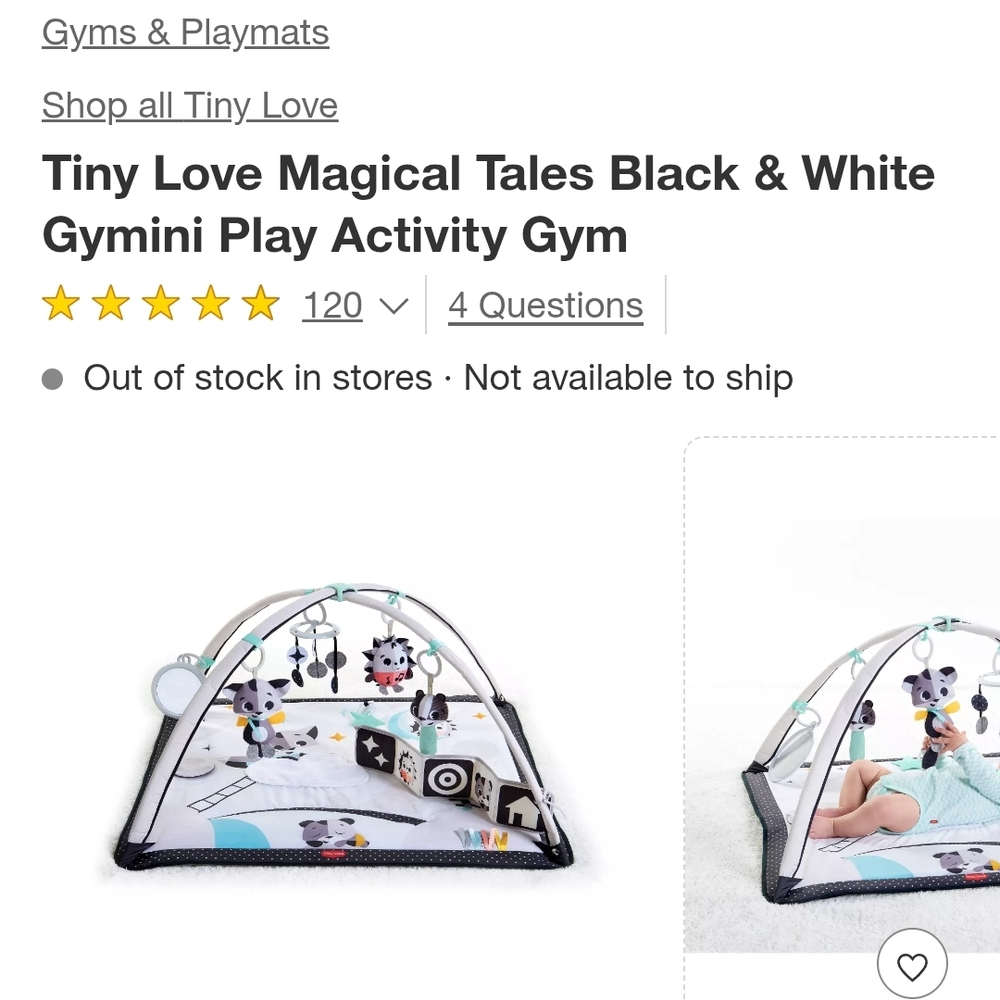 Magical Tales Black & White Gymini Play Activity Gym